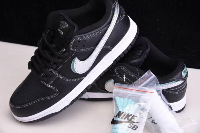 nike sb dunk lof Di*m*nd supply co black Di*m*nd bv1310-001