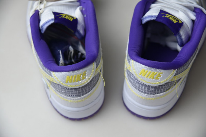 Union LA x Nike Dunk Low Court Purple White Grey Yellow  DJ9649-500