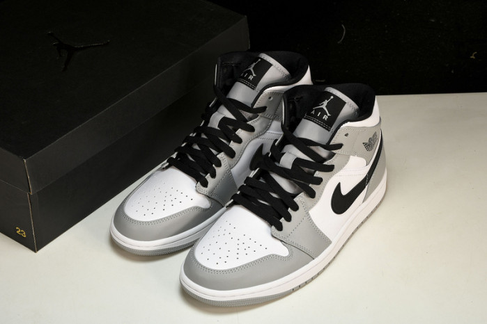 Jordan 1 Mid Light Smoke Grey - 554724-092