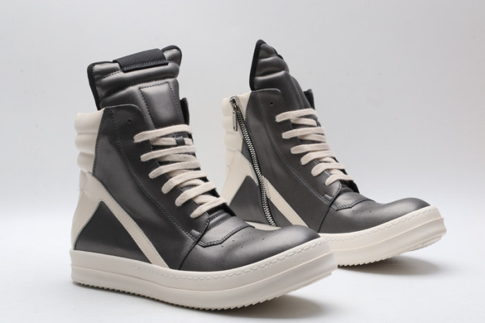 RICK OWENS SNEAKERS  SLIVER GRAY COPSHOE OR-101