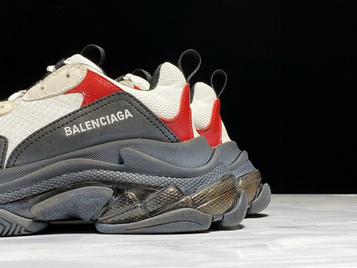 BL TRIPLE S TRAINERS CLEAR SOLE BLACK /BROWN/ RED 541624  W09O1 9000