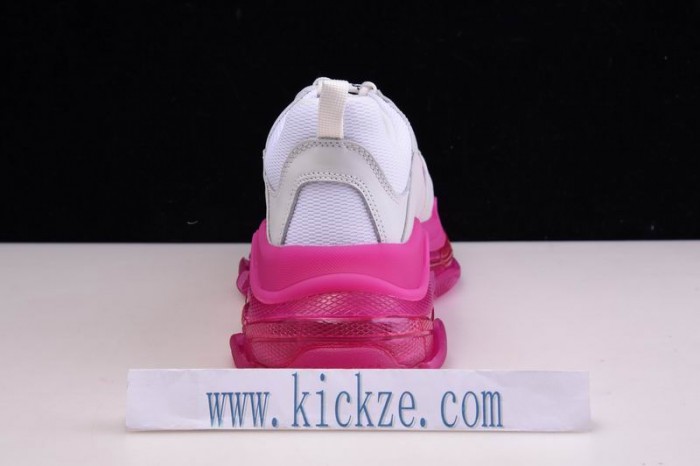 BL TRIPLE S TRAINERS CLEAR SOLE  WHITE PINK   541624  W09OH  1012