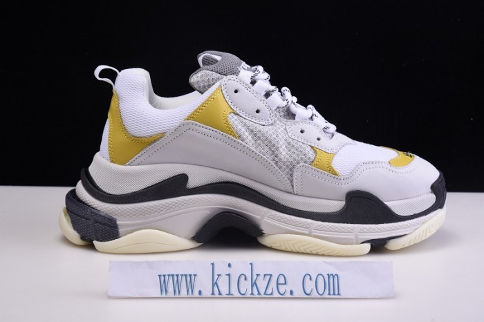 BL TRIPLE S TRAINERS CLEAR SOLE  GREY YELLOF  WHITE   541624  W09OH  1008