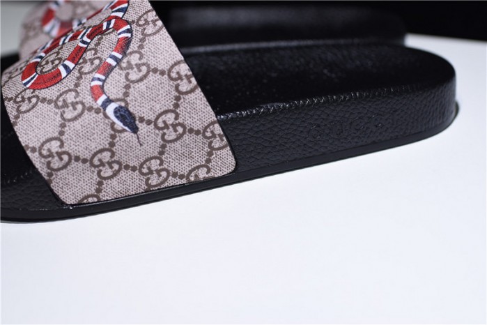 GC Leather SLIDE SANDAL with SNAKE