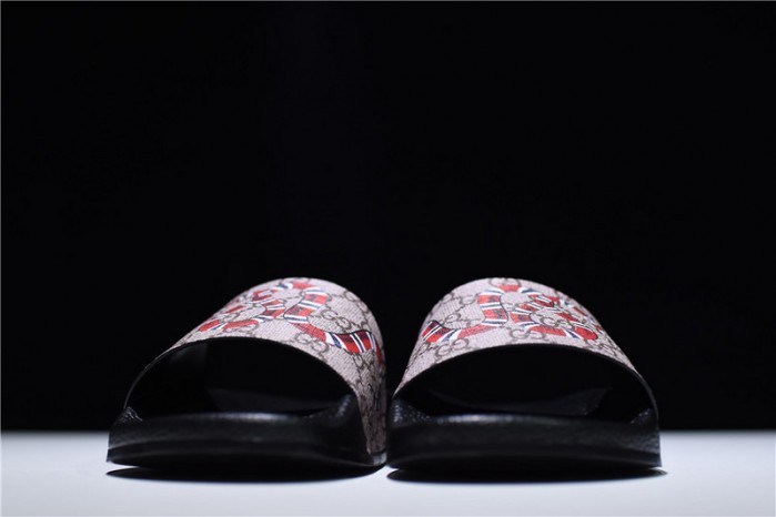 GC Leather SLIDE SANDAL with SNAKE